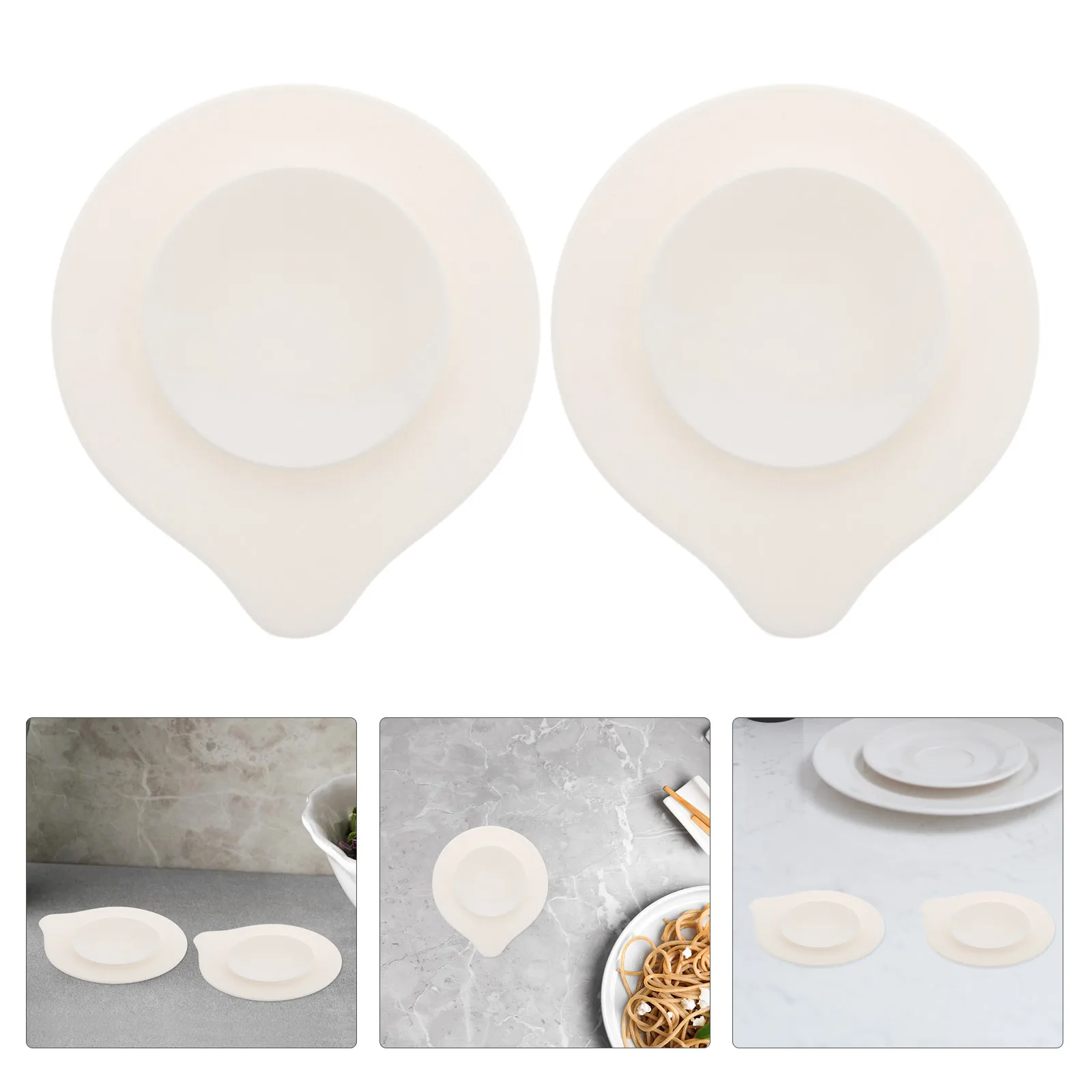 

4 Pcs Children's Training Silicone Mat Heat Resistant Pads Dish Suction Large Bowl