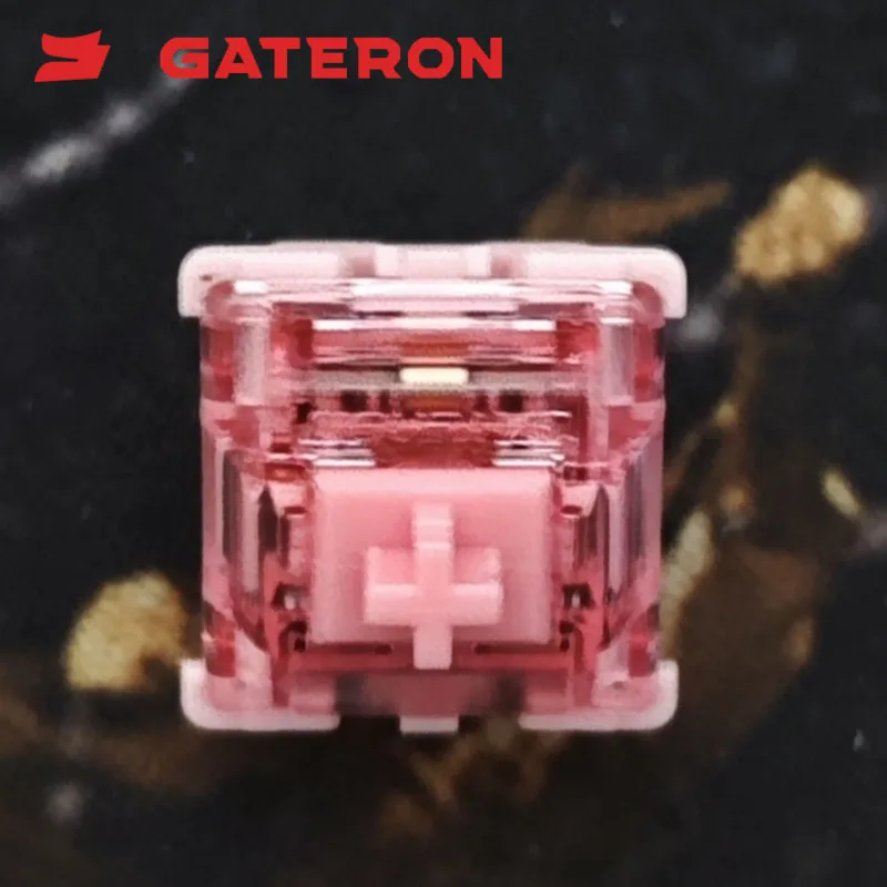 Switch Linear Gateron Sakura Catkin 40g com Força Leve, Som de Haste e Mola de 20mm, 5 Pinos, para Teclados Personalizados, para Digitação Silenciosa 