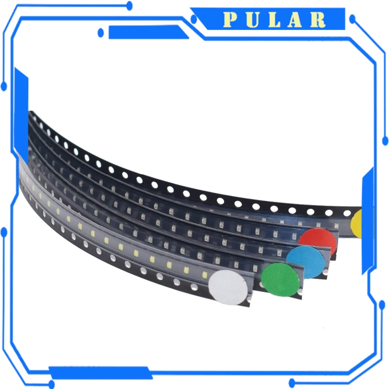 PLR 100PCS 0603 SMD LED light emitting Diode bead Blue Red Yellow Green Warm White Orange UV Pink LEDs