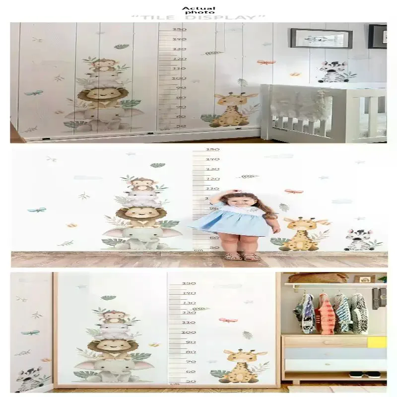 Naklejka z miernikiem wzrostu  – Baby Nursery Jungle Wallpaper recenzja i cena