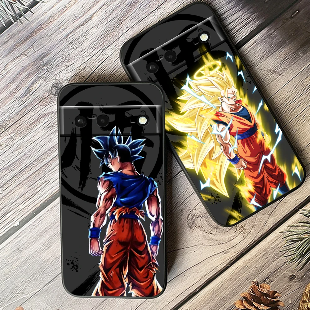 

Luxury Art D-Dragon Ball Saiyan For Google Pixel 9 8 7A 7 6A 6 5A 5 4 4A XL 5G Black Silicon Shockproof Shell Soft Phone Case