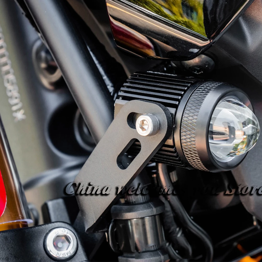 Auxiliary Fog Lights Bracket, Traffic Recorder Bracket, Driving Light Mount for YAMAHA MT09, MT-09, FZ 09, FZ-09, 21-23