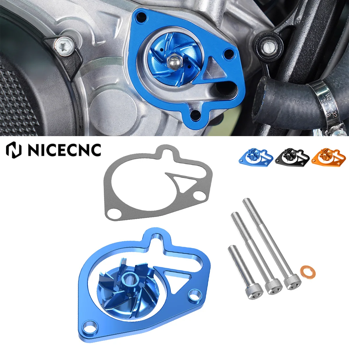 

2025 2024 For Husqvarna TE 150 TE 250 TE 300 Motorcycle Water Pump Cooler Impeller Spacer Kit TX 300 TX 250 TC 125 TC 250 TC 300