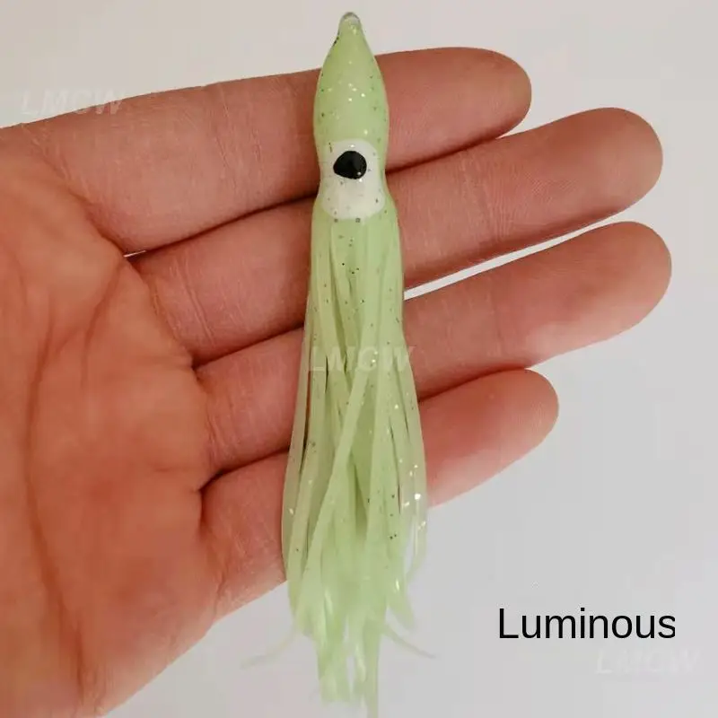 Artificial Swimbait Squid Luya Bait Colorful Luya Soft Bait For Saltwater And Freshwater Fishing Artificial Bait Flexibility