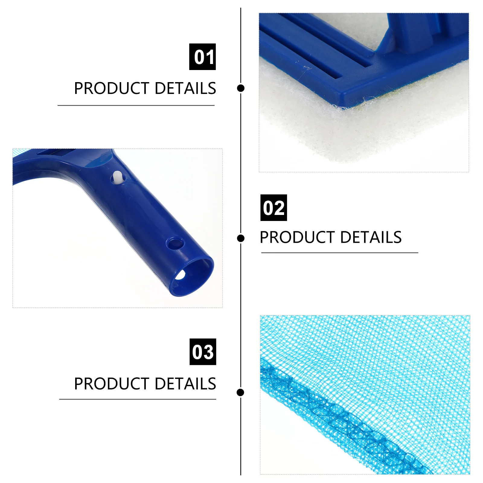 

Heavy Duty Pool Skimmer Net with Reinforced Frame and Fine Mesh Great for Leaves and Bugs