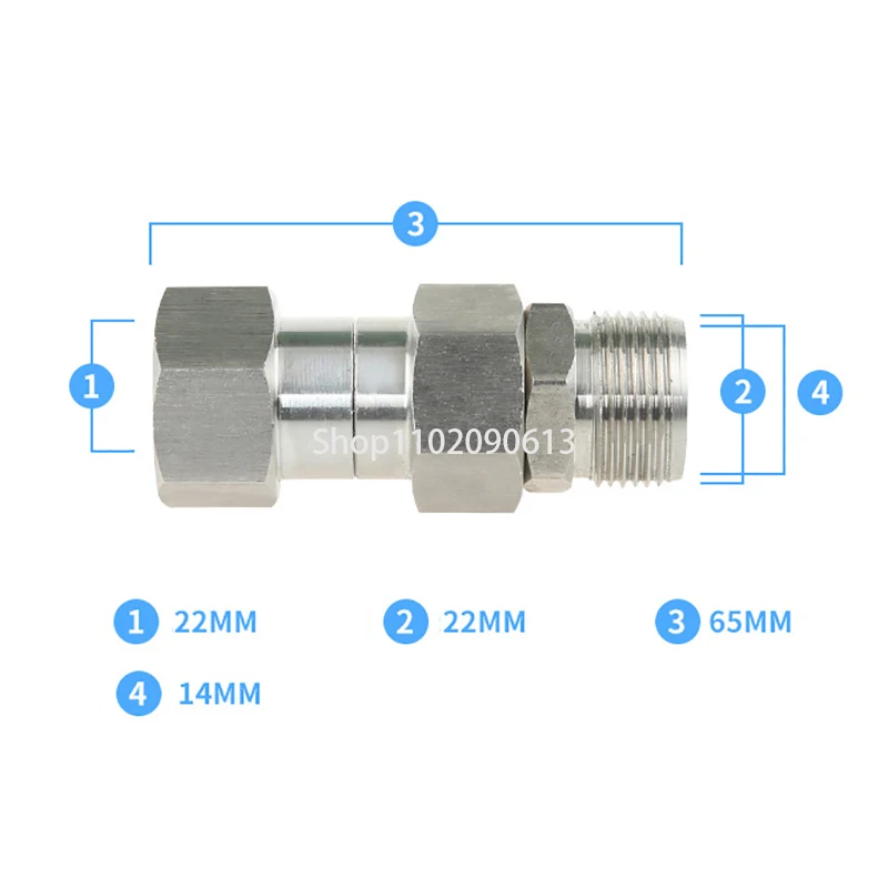 1pc High Pressure Washer Swivel Joint 3/8 Inch Pressure Washer Hose Fittings 4500 PSI 360 Degree Rotation Connector Car Washing