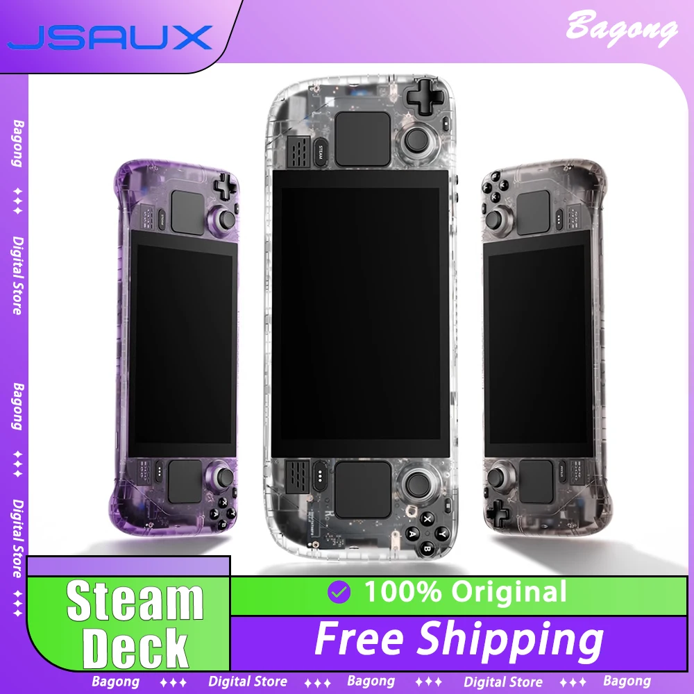 Jsaux Steam Deck Transparent Game Console Back Plate Steamdeck Oled Replacement Case Heat-Dissipation Cover For Steamdeck Gamer