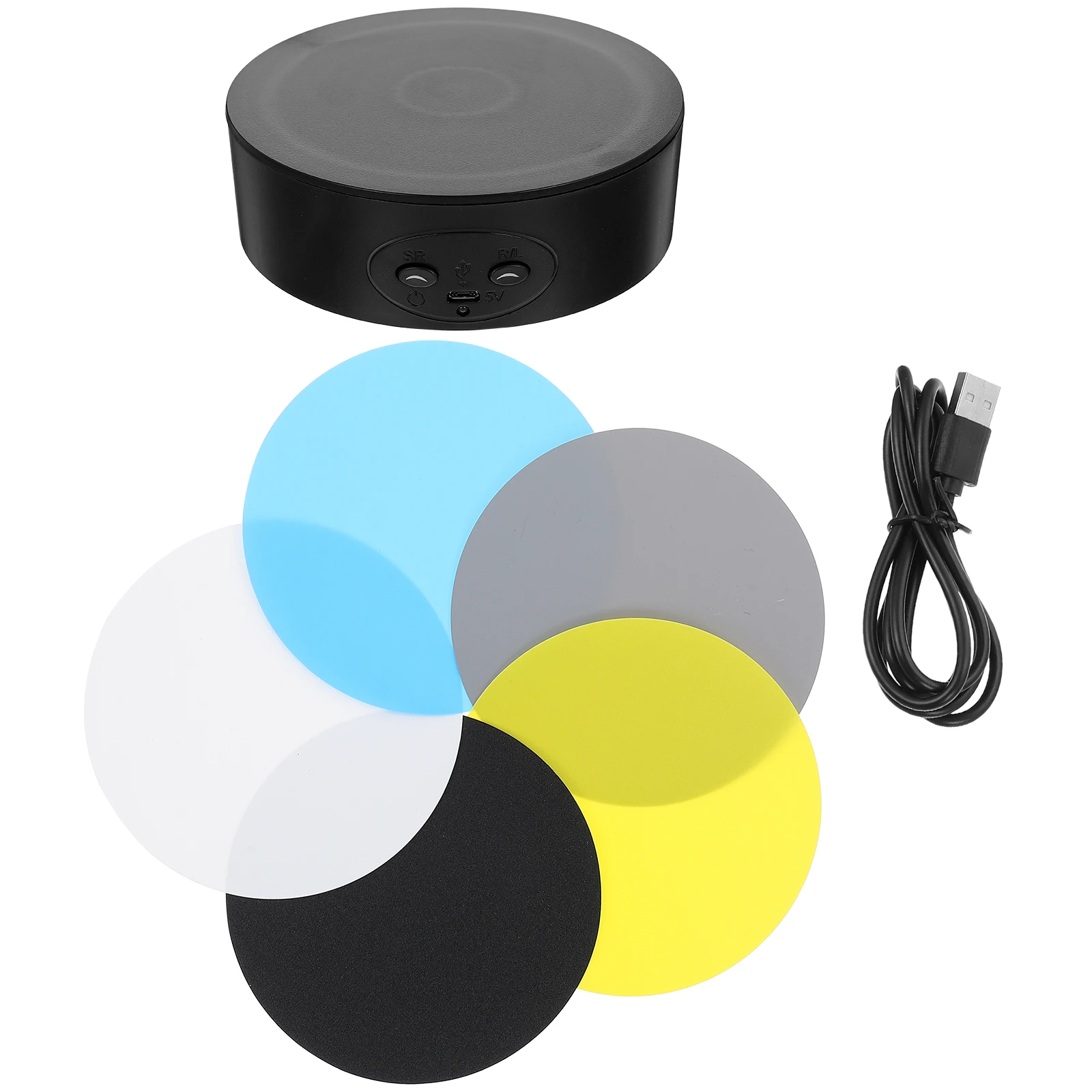 

1 set Silent Display Stand for Jewelry Watch Phone Shampoo Glass Photography Exhibition Household Rotating Table Multi-Function