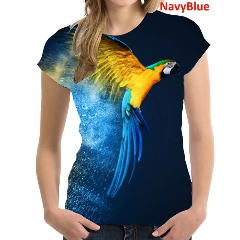 

Bird T Shirt Graphic Streetwear Fashion T Shirts Women's 3D Print Parrot Short Sleeve T Shirts Casual Onlyfans Women's Clothing