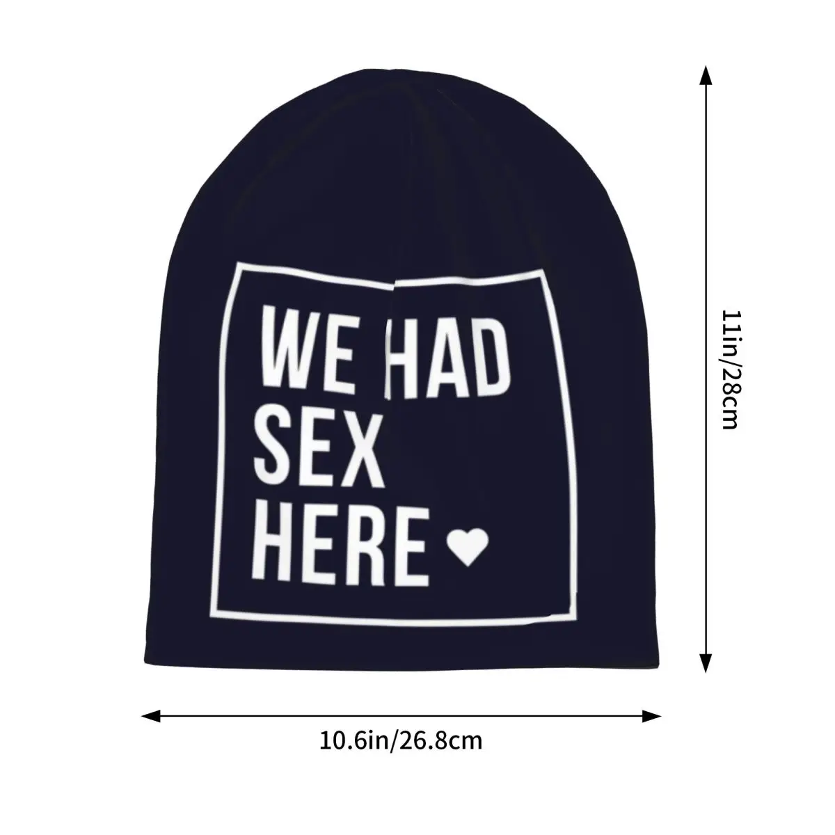 We Had Sex Here Warm Knitted Cap Hip Hop Bonnet Hat Autumn Winter Outdoor Beanies Hats for Men Women Adult