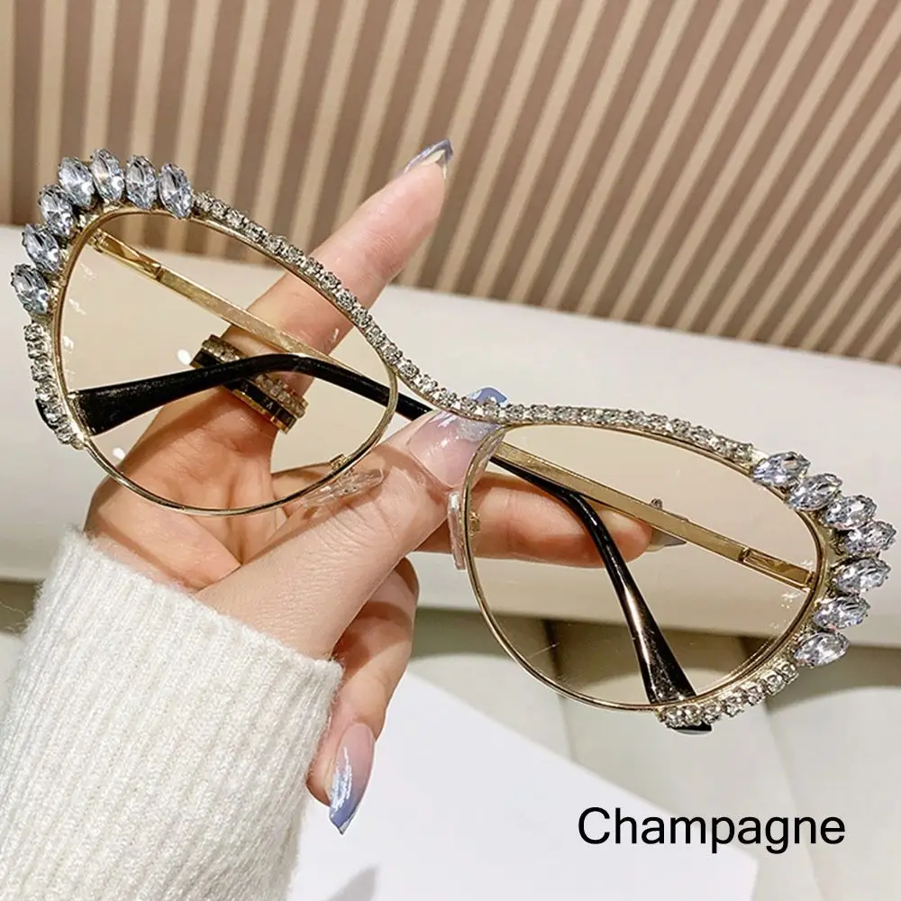 

Fashion Jeweled Frame Diamond Sunglasses Oversized Y2K Costume Party Glasses Y2K Shades for Women & Men