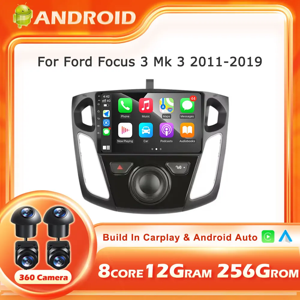 Android 14 For Ford Focus 3 Mk 3 2011-2019 Carplay Auto 2K Screen Car Radio Multimedia Player NO 2din Autoradio Stereo Head Unit