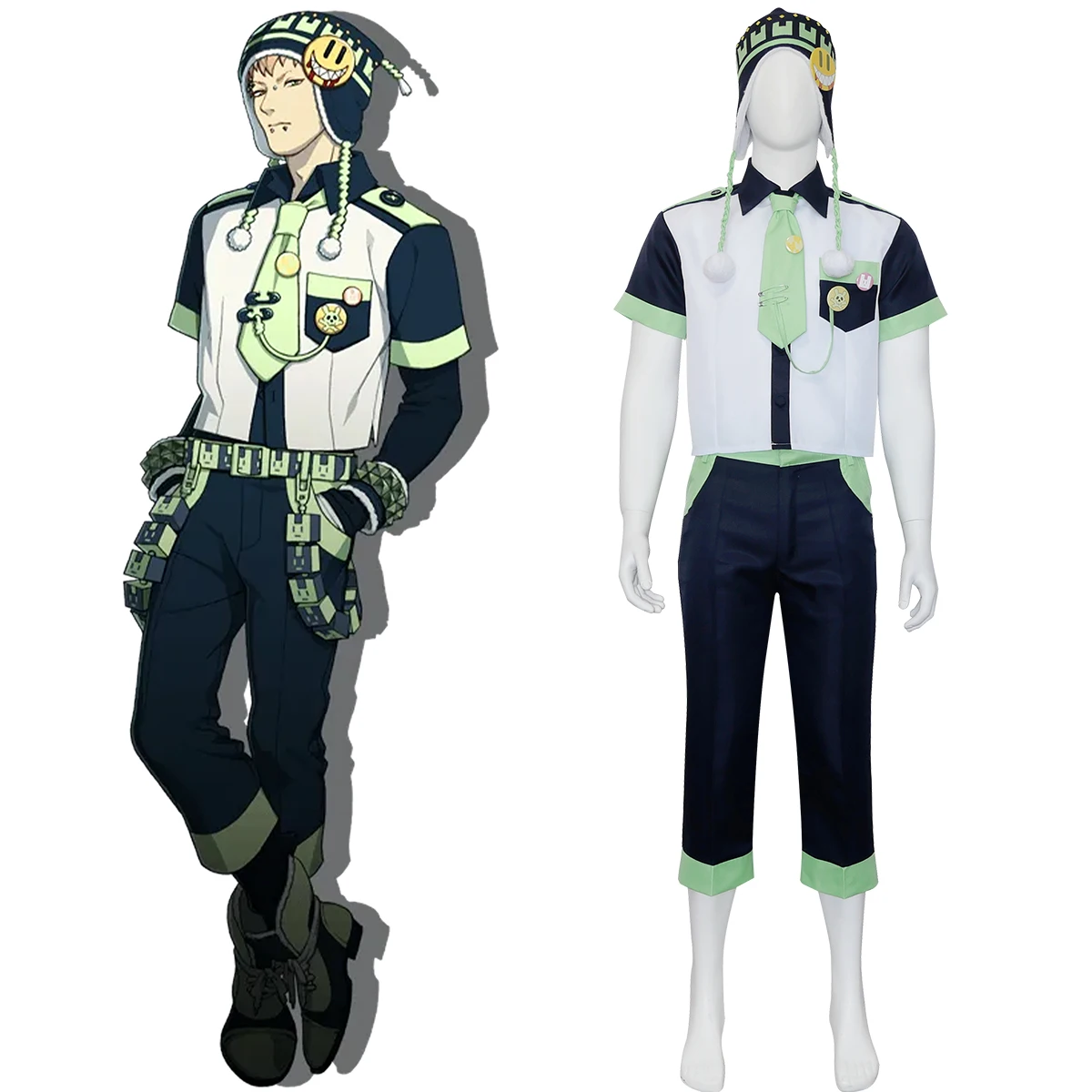 

DRAMAtical Murder DMMd Noiz Cosplay Costume Ruff Rabbit Wilhelm Outfit Clothing Halloween Theme Party H008