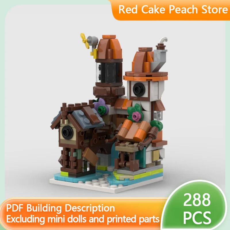 

Medieval Castle Model MOC Building Bricks Riverside Small School Modular Technology Children Holiday Gifts Assemble Toys Suit