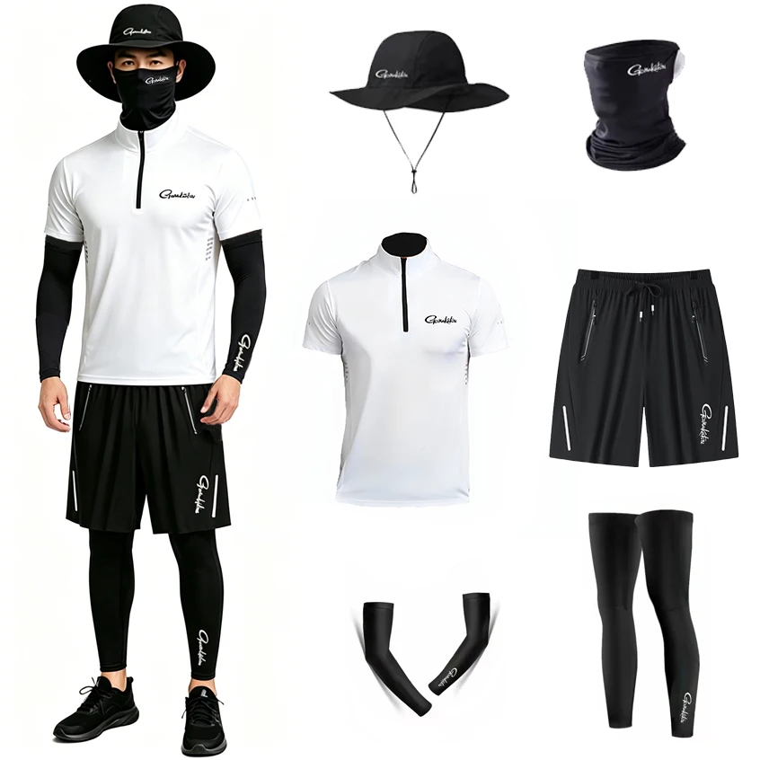 gamakatsu-summer-fishing-suit-ice-silk-short-sleeve-breathable-quick-dry-outdoor-sun-protection-lure-clothing-fishing-gear