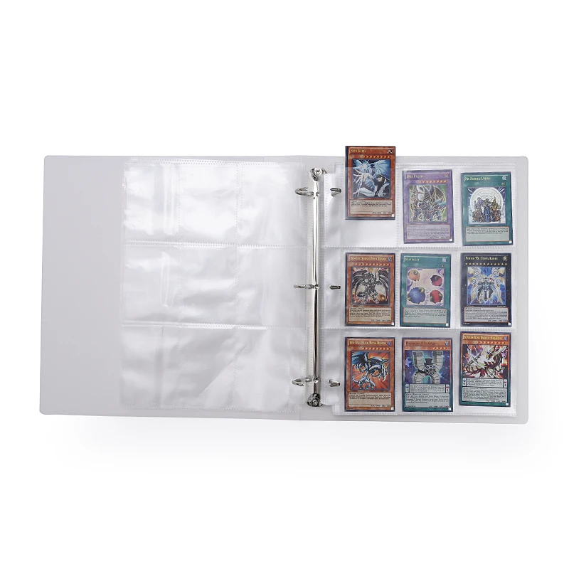 900 กระเป๋าด้านเดียว 9 กระเป๋าพลาสติกใสเกมป้องกัน Trading Card ผู้ถืออัลบั้มแขน 100 หน้า