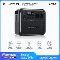 [EU Plug] BLUETTI AC180 1152Wh 1800W Protable Power station LiFePO4 Solar Generator 3500+ Cycles For Camping Hiking Fish Trips