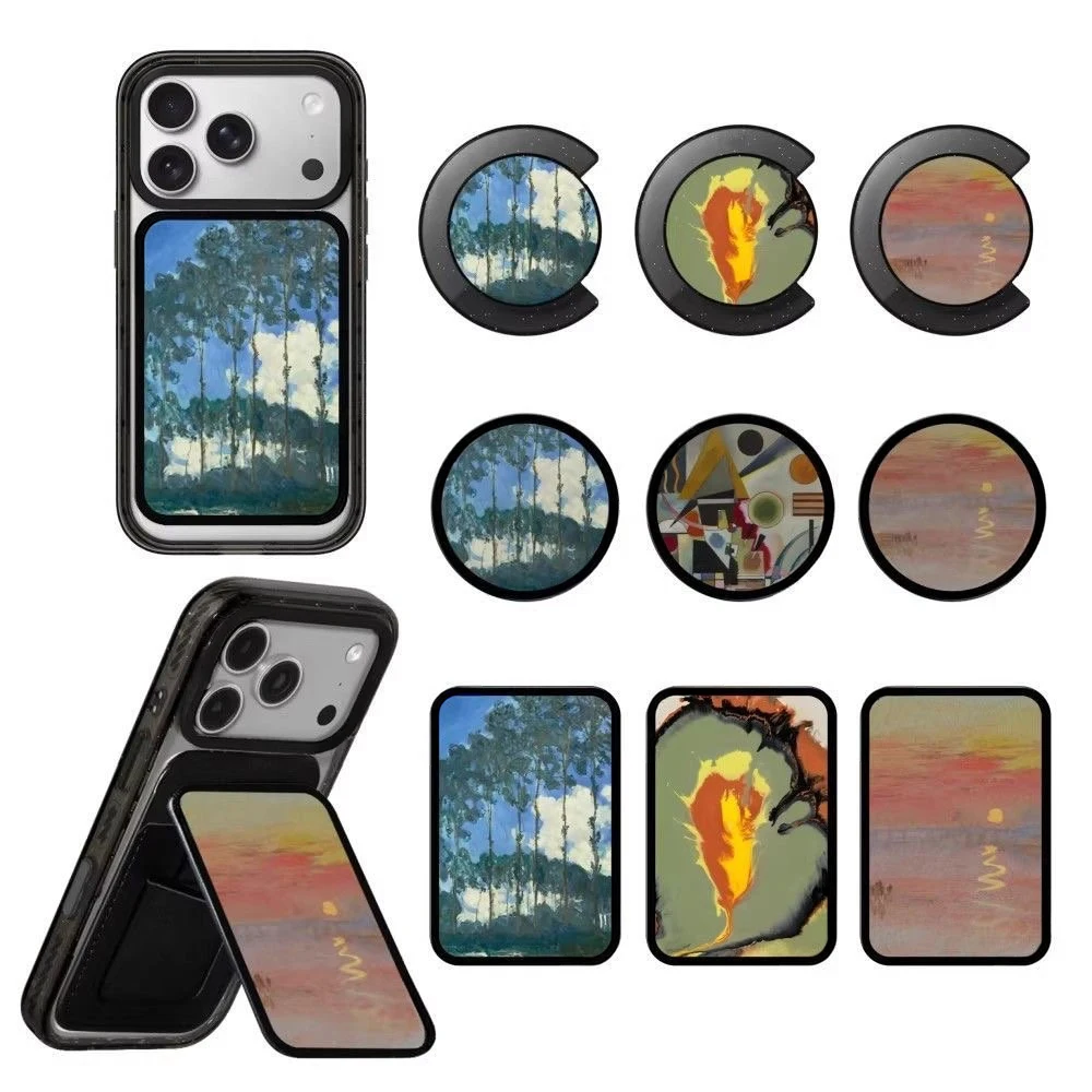 

Art Gallery Oil Painting Magnetic Grip Card Holder Phone Stand for IPhone Holder Mount Support for Galaxy Phone Accessories