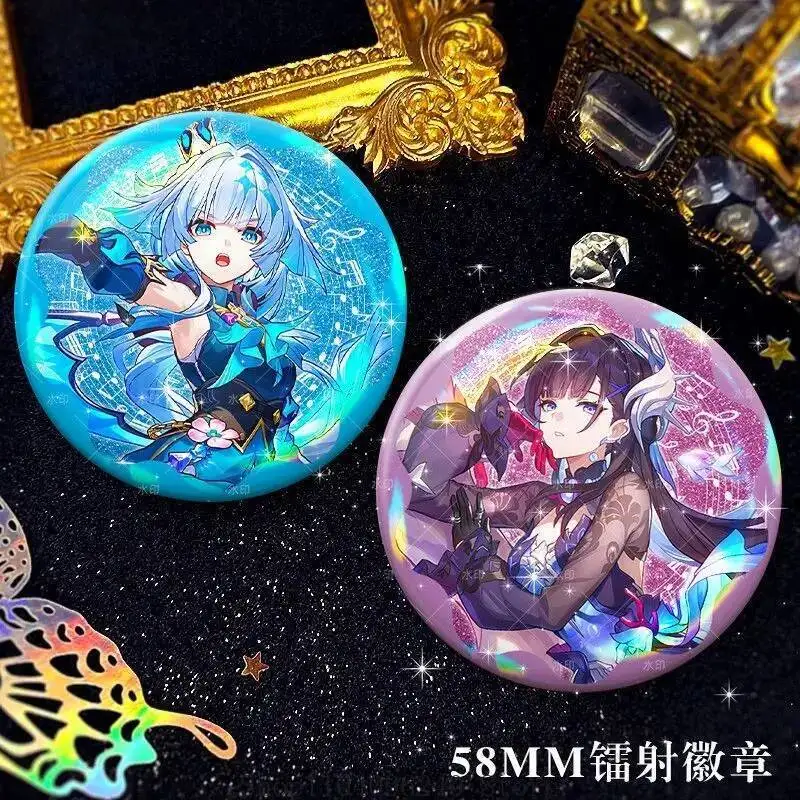 

Anime GAME Honkai:Star Rail Cerydra Helektra Game Cosplay Button Pin Cute Anime Tinplate Brooch Badge For Backpack Accessories