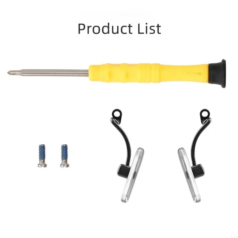 E1PF Screw-Fit Nose Repair Set for Qwen Glasses Models with Silicone Rest Units, Mounting Hardware and Tool for Daily Wear