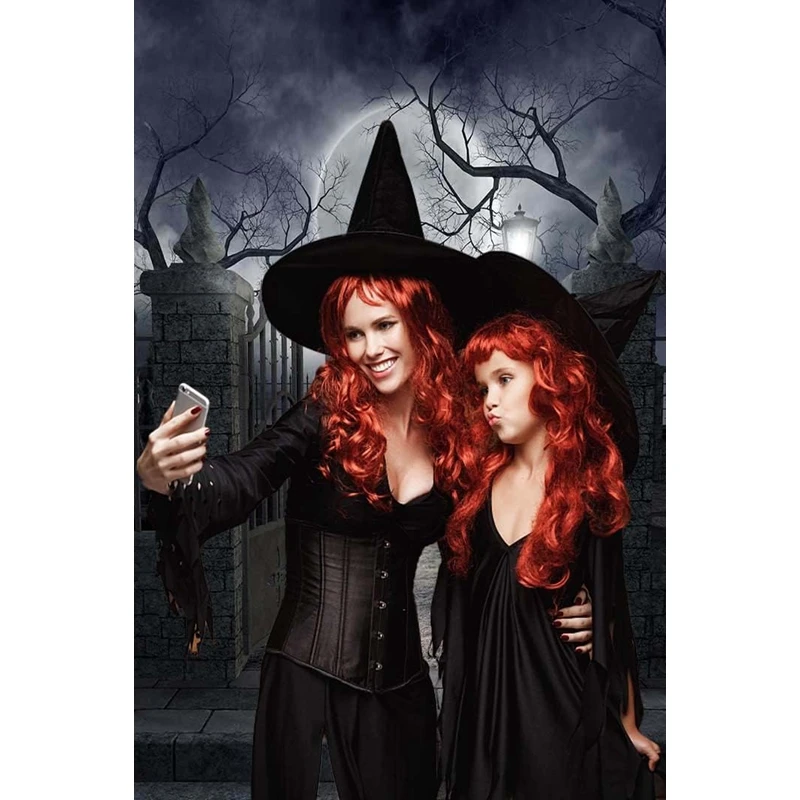 Halloween Photo Background Nightmare Before Christmas Zombie Themed Party Decor Horror Moon Night Backdrop for Photography Props