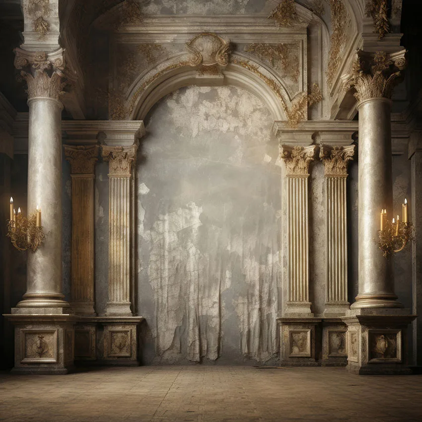 Mehofond Vintage Wall Photography Backdrops Maternity Portrait Roman Palace Indoor Artist Brick Red Background Photozone Studio