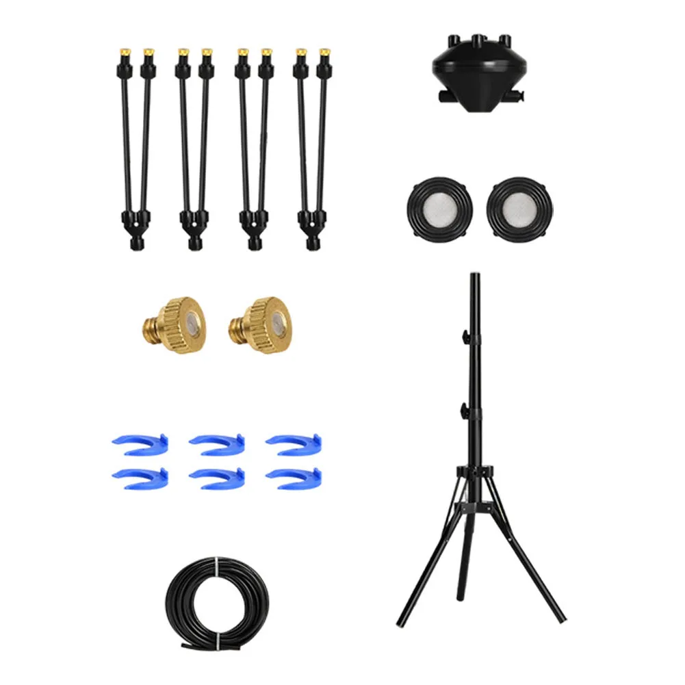 8 Nozzle Spray Kit Outdoor Misting System Outdoor Misting System Brass Nozzles Anti Clog Leak Resistant Hose Connections