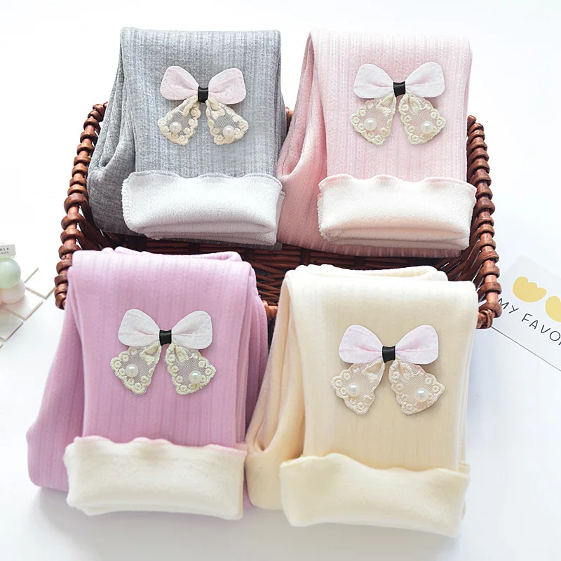 

Флисовые леггинсы для девочек, осенне-зимние термобрюки, верхняя одежда, утолщенный интегрированный флис небольшого и среднего размера