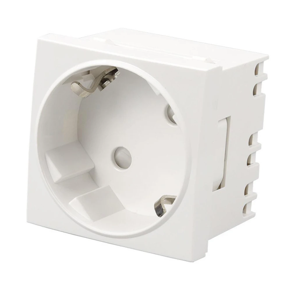 

Wall EU PC Socket 45-Degree Angled German Socket AC250V 16A Embedded European Power Socket 2500W Wall Socket DIY Module