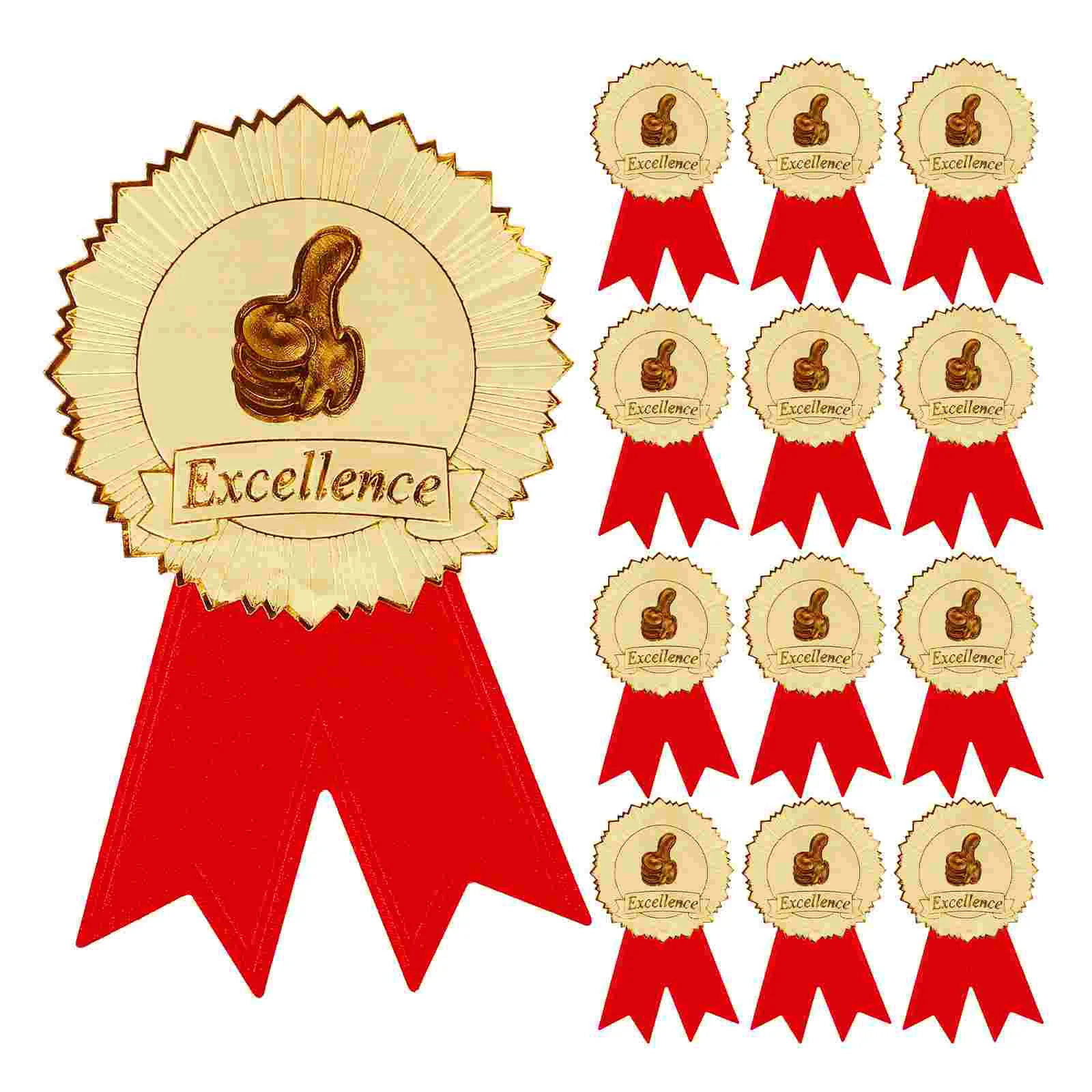 

36 Sets Award Medal Sticker Embossed Seals Certificates Stickers for Diploma Medals Paper