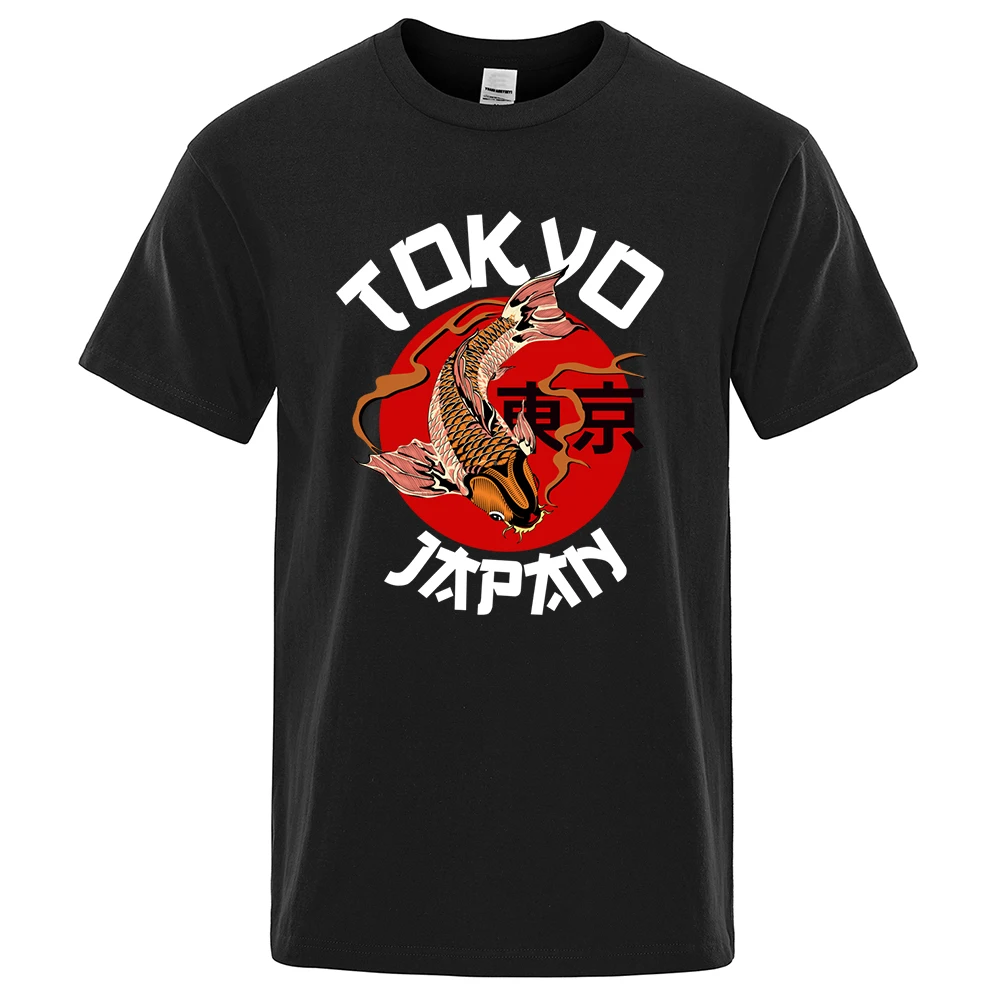 Tokyo Koi Fisch Lustige Männer T-shirt Casual Baumwolle Atmungsaktive Kurzarm Übergroßen Tops Oansatz T Shirt Vintage Grundlagen Kurzarm