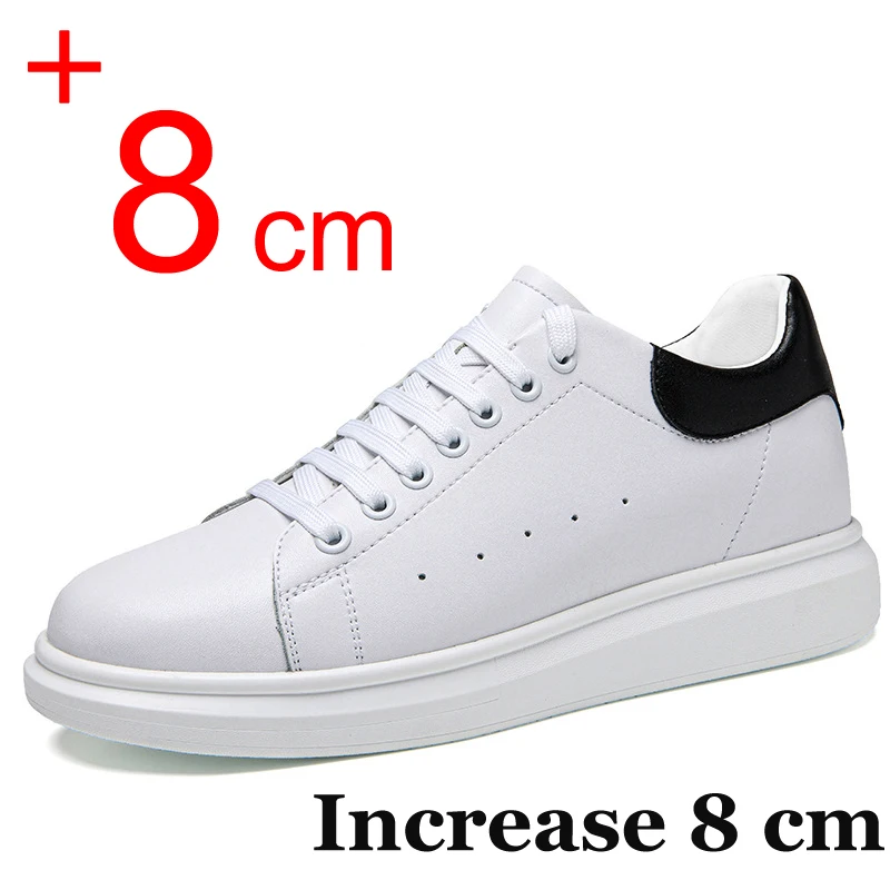 Men Sneakers Brand Elevator Shoes For Couple Hidden Heels White Shoes 6CM 8cm Height Increasing Shoes Women Men Sports Shoes