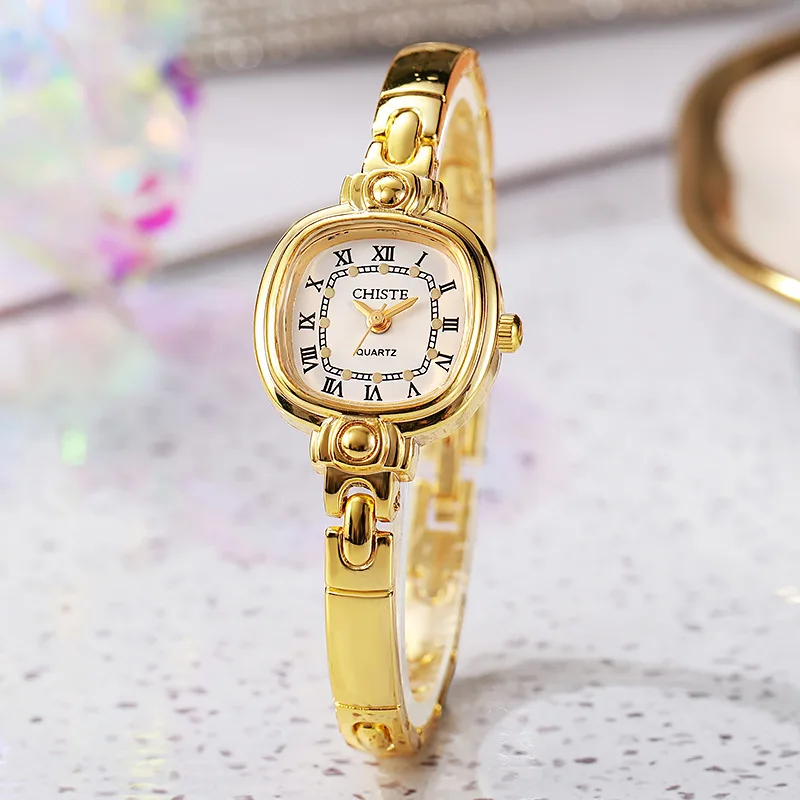 

Fashion Women's Square Quartz Watches Gold Fine Strap Bracelet Wristwatch Girls Clock Gifts Relojes Female Clock Dropshipping