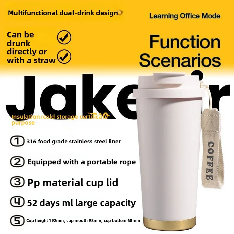 هاتسون ميكو كوب حراري من الفولاذ المقاوم للصدأ كارتون مانع للتسرب كوب قهوة ستاربكس كوب رجالي إمرأة أكواب مياه 520 مللي #6