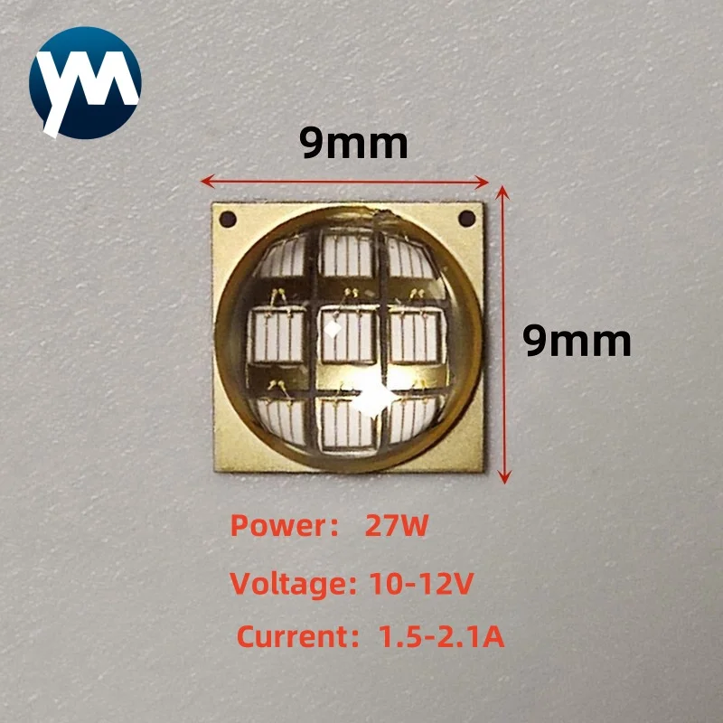 Imagem -02 - Lâmpada de Cura uv Led Luz para Impressora Jato de Tinta 9090 uv Lamp Chip 365nm 385nm 395nm 405nm 27w