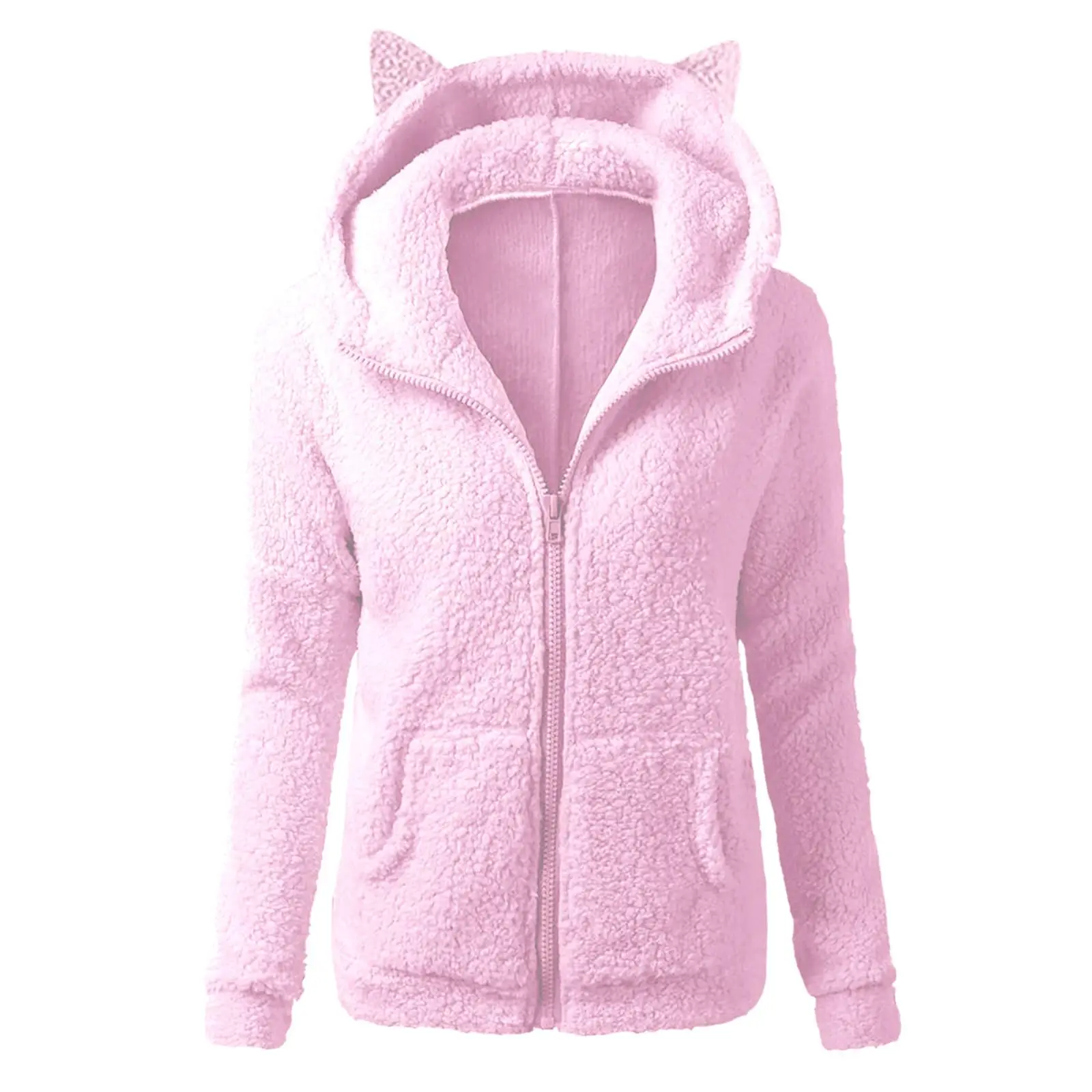Autumn Winter Warm Jacket Women hoodie Hooded 2025 Casual Female Hoodies Sweatershirt Zipper Coat Solid Soft Fleece Women Coat