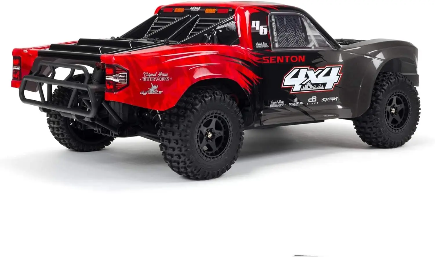 1/10 SENTON 4X4 V3 MEGA 550 RC truk cup pendek dengan sikat RTR (pemancar, Penerima, baterai NiMH dan pengisi daya termasuk), merah, A