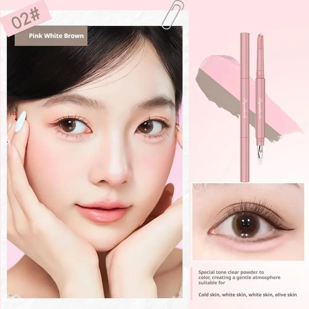 2in1 Double spelling construction eye bags pen for daily makeup brighten contour natural 3D finish waterproof smudge resistant