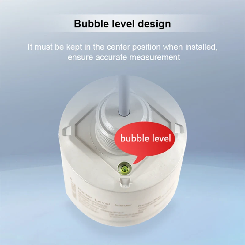 RS485 modbus 80GHz pemancar Sensor tingkat Radar kompak untuk cairan korosif