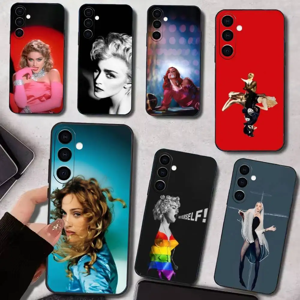 

Singer M-Madonna Phone Case For Samsung Galaxy A73,A72,A71,A70,A53,A52,A51,Others Soft Black Cover