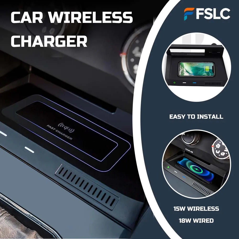 

⭐Genuine⭐Car Wireless Charger Applicable To Volkswagen Tiguan L / Tiguan X / Tharu 2017-2022 15W Fast Charging Cars Accessories