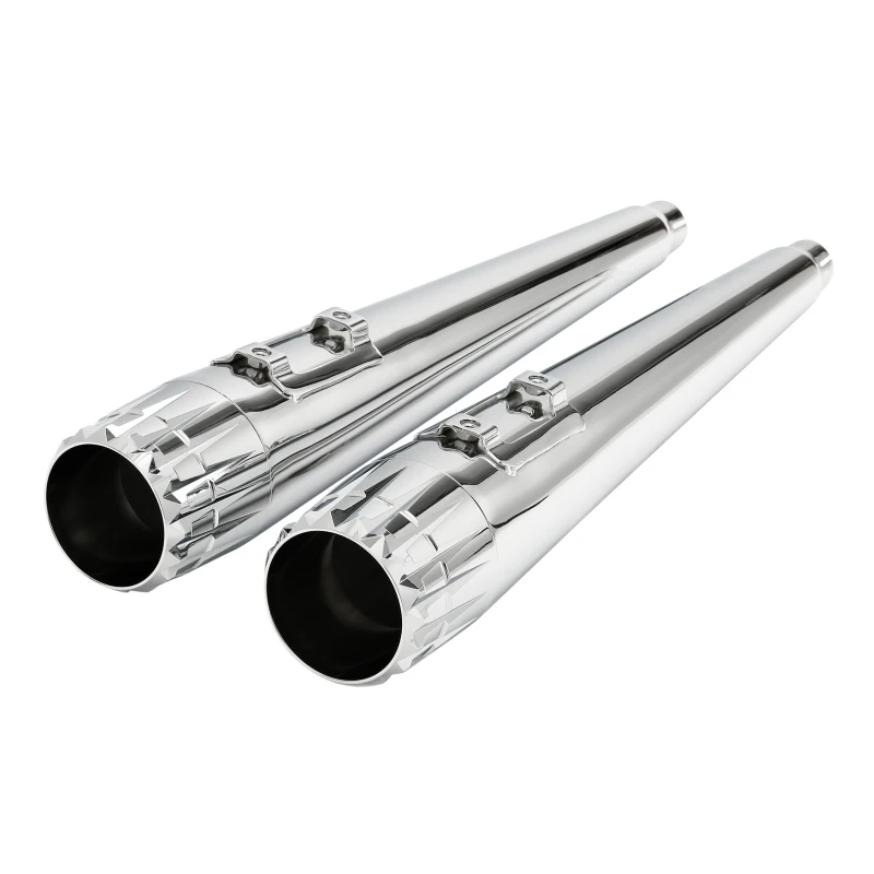 XF2906H01-01-E 4" Megaphone Slip-on Mufflers Exhaust Pipes Fit For Harley Touring 95-16