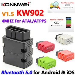 KONNWEI Elm327 V1.5 PIC18f25k80 Auto Scanner Bluetooth 5.0 for Android IOS Code Reader ELM 327 V1 5 ODB OBD2 Car Diagnostic Tool