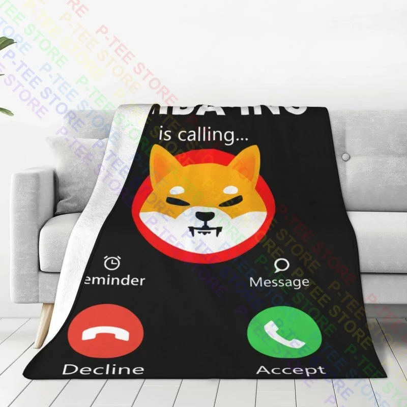 Shiba Inu Is Calling Token Coin Cryptocurrency Trading Blanket Thicken Lightweight Cover Blanket