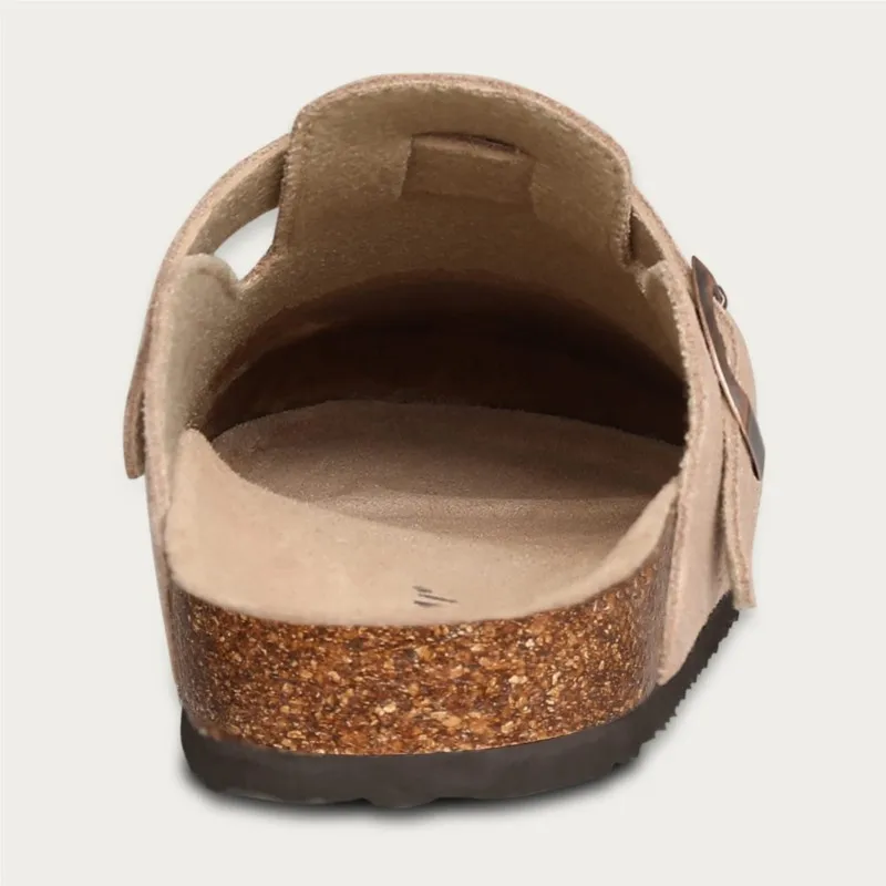 Gacimy Women's Cork Clogs With Arch Support, Adjustable Buckle, Fashion Suede Slippers_voghion.com