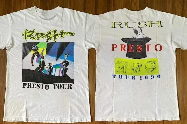 

RUSH Concert Tour T-Shirt PRESTO Tour 1990 Rock Concert T-Shirt High-end Luxury Is for Both Men and Women Top Y2k
