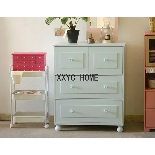 

CXH Chest Of Drawers Wooden 4-Bucket Locker-Water-Based Paint Handmade