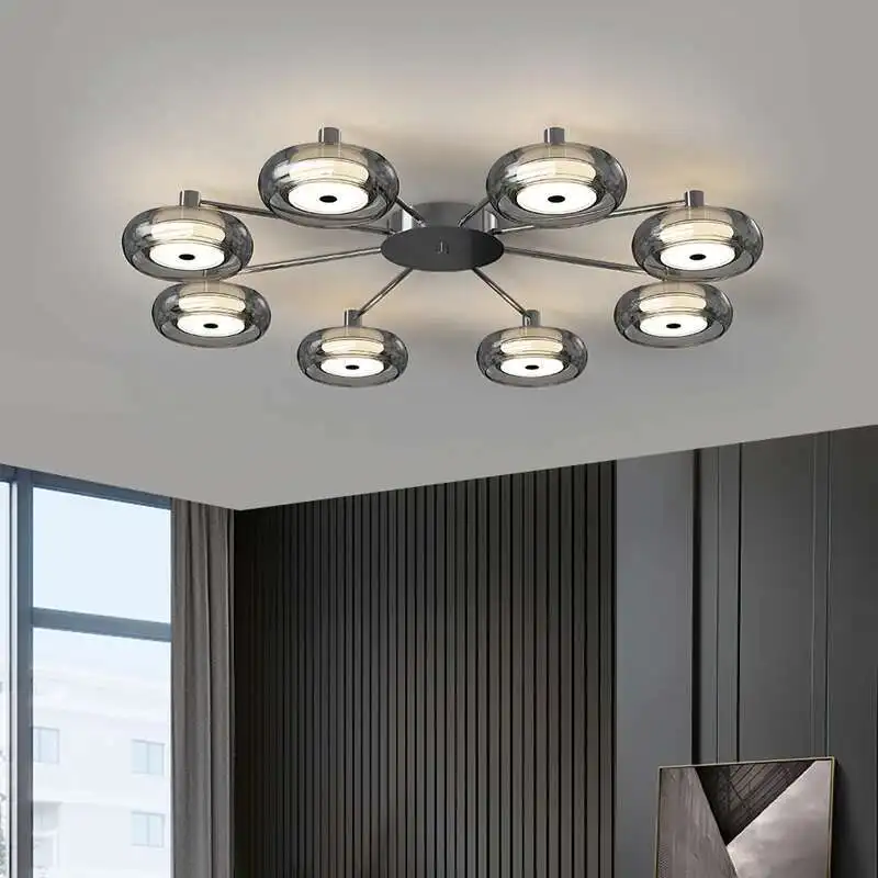 

LED Chandelier Simple Style Black Gorgeous Ceiling Lamps For Living Room Bedroom Indoor Luxury Home Decoration Lighting fixtures