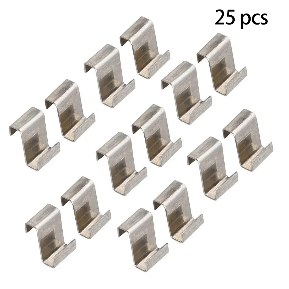 Greenhouse Glazing Clips Z Glass Clips Spring Wire Spares For Greenhouses Frames Stainless Steel Garden Supplies 25/50/100pcs