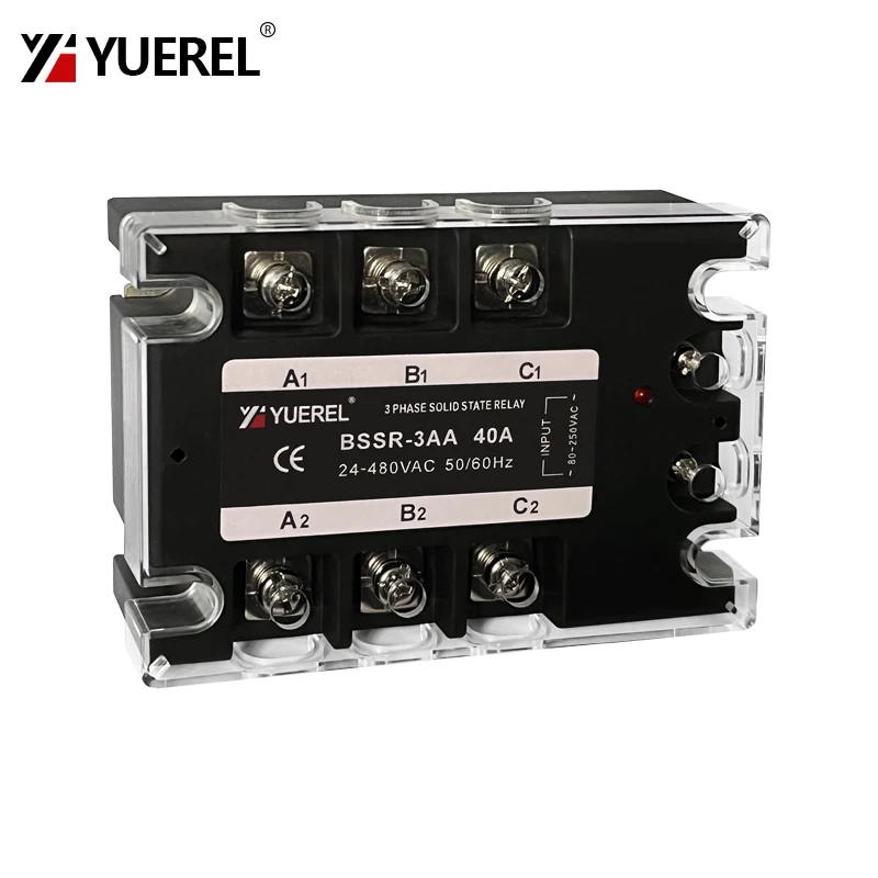 DC Control AC or AC Control AC SSR Module 3 Phase Solid State Relay 10A 25A 40A 60A 80A 100A 120A